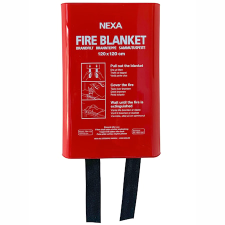 Nexa Fire & Safety FBD-120 Brandfilt Hårdbox 120x120 cm Röd