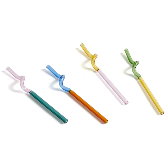 HAY Sip Spiral sugrör 4-pack, multicolor
