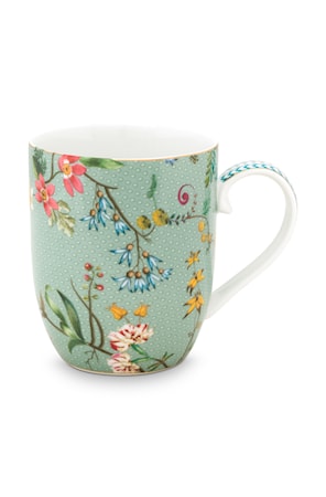 Jolie Liten Mugg Flowers Blue 145ml