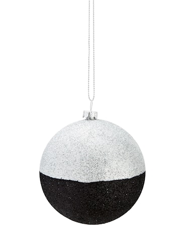 Julkula Glitter silver/Svart 8 cm