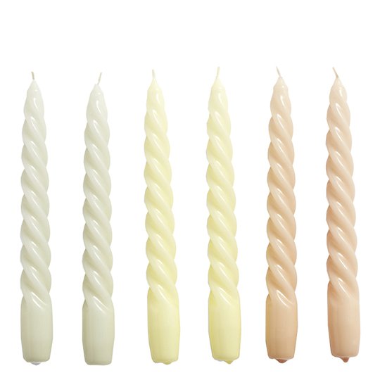 Hay - Ljus Twist 6-pack Grey, Beige Citrus, Peach