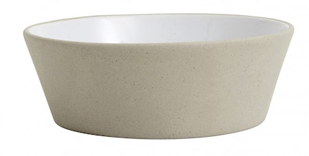 Skål Stengods Beige/Vit Small