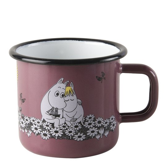 Muurla - Mumin Emaljmugg För evigt tillsammans 3,7 dl Lila