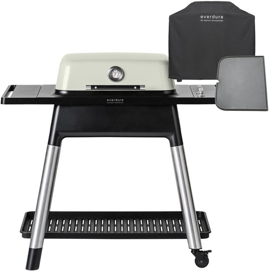 Everdure Force gasolgrill + grillöverdrag & grillplåt stone