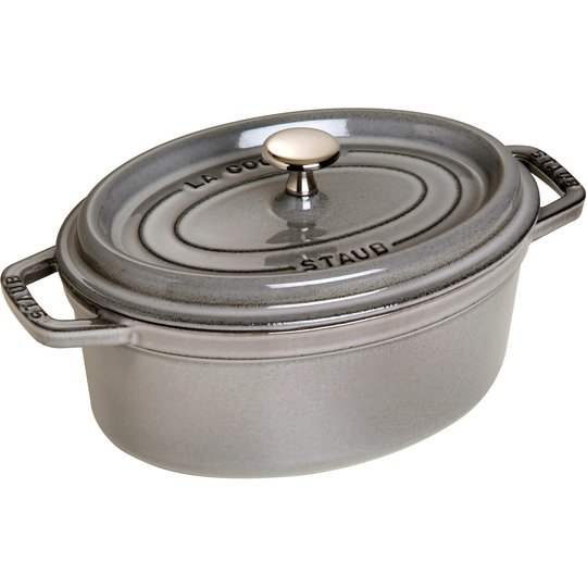 Staub La Cocotte Oval Gryta Grå 23 cm 2,35 l