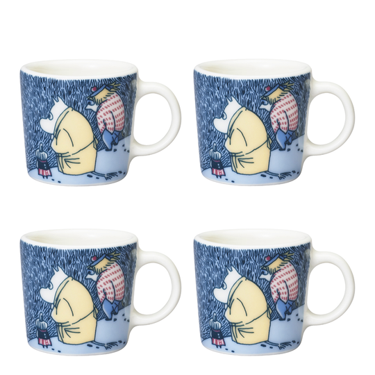 Arabia - Muminmugg Mini 4-pack Månsken i snön