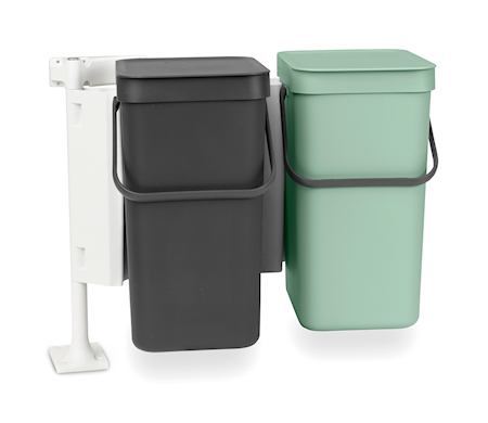 Inbyggnadssystem Sort & Go 2x12L, Mörkgrå & Jade Green