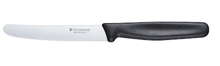 Tomatkniv Vågtandad Nylonhandtag Svart 11 cm