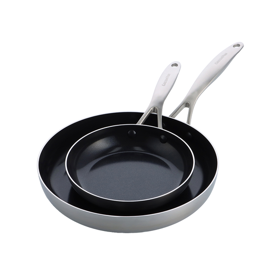 GreenPan - Geneva Stekpannor Set 20+28 cm Rostfri
