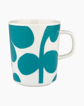Oiva / Leikko Mugg 2,5Dl Vit/Teal