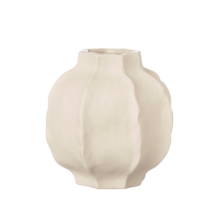 Vas Stengods 14 cm Naturvit