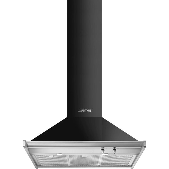 Smeg 90 cm Classic Väggmonterad Fläkt, Svart