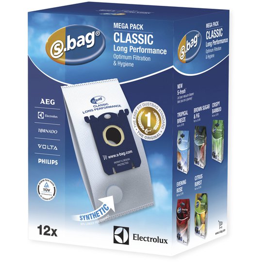 Electrolux E201M Classic long performance S-bag-dammsugarpåsar (12 st)