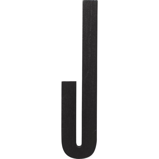 Design Letters Svart Bokstav i Trä, J
