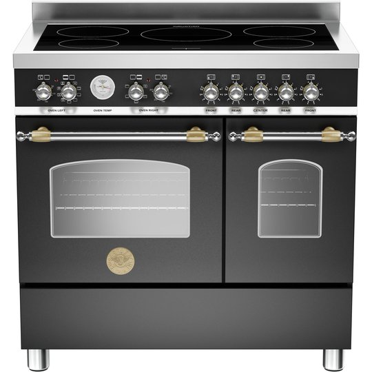 Bertazzoni HER905 Induktionsugn 90 cm, 2 ugnar, 5 zoner, Svart