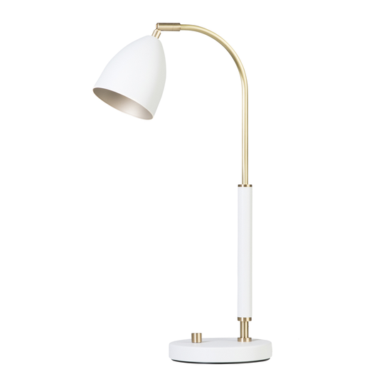 Belid - Deluxe Bordslampa Vit/Mässing