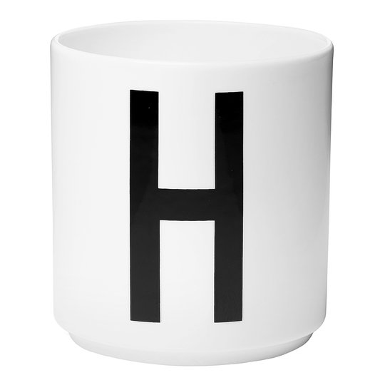 Design Letters - Design Letters Mugg H Vit