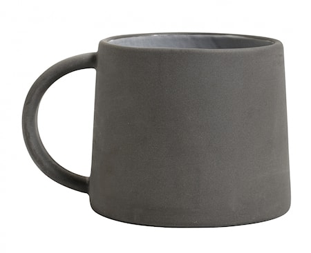 Stoneware mug black/white