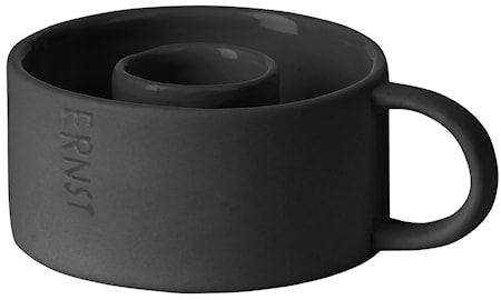 Ljusstake med öra kronljus Mörkgrå