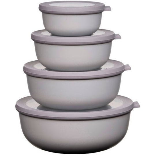 Rosti Mepal Cirqual Låg Skålset 4 st. Nordic White