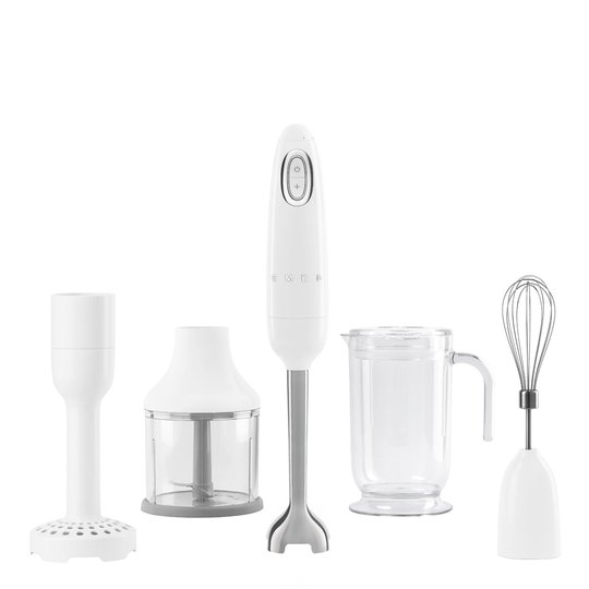 Smeg - 50's style STAVMIXER MED TILLBEHÖR VIT Vit