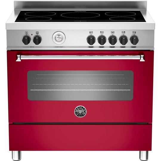 Bertazzoni MAS905IMFES Master Induktionshäll med ugn vinröd