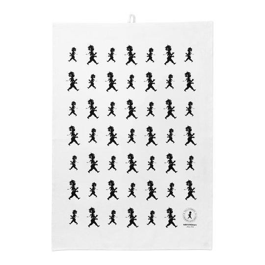 Solstickan - Handduk 50x70 cm Vit/Svart