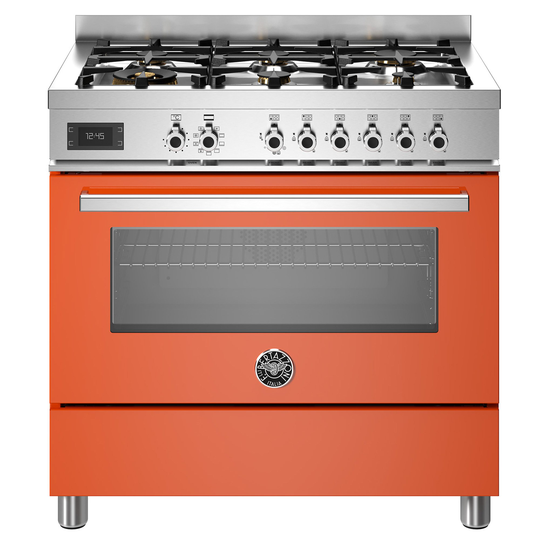 Bertazzoni PRO96L1EART Professional gasspis med singelugn, 90 cm, orange