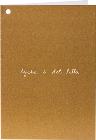 Citatkort 'Lycka' Saffran/Vit