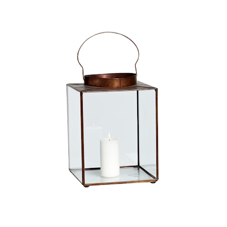 Lanterna 20x20xh27 cm - Mässing