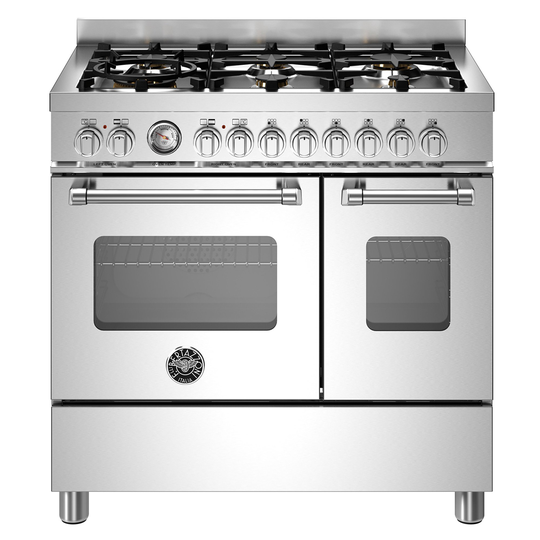 Bertazzoni MAS96L2EXT Master gasspis med dubbelugn, 90 cm, rostfritt stål