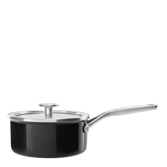 KitchenAid - Steel Core Enamel Kastrull Emalj/Glaslock 18 cm Svart