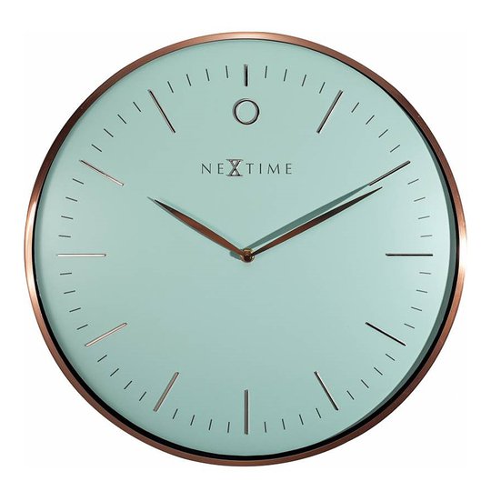 NeXtime - Glamour Väggklocka 40 cm Turkos/Roséguld