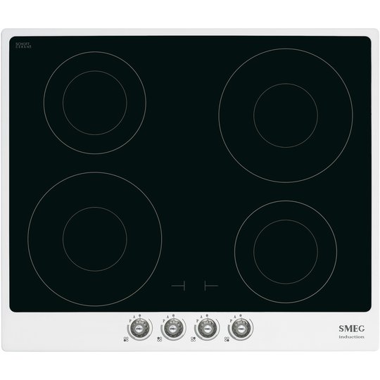 Smeg 60 cm Cortina Induktionshäll med Ram, Vit