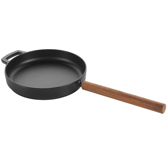 Combekk Stekpanna Gjutjärn Trähandtag 28 cm
