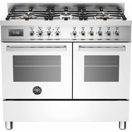 Bertazzoni PRO1006 Gasspis 100 cm, 2 ugnar, 6 brännare, Vit