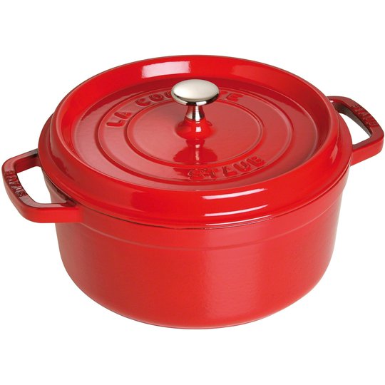 Staub Rund Gryta 24 cm 3,8 liter Röd