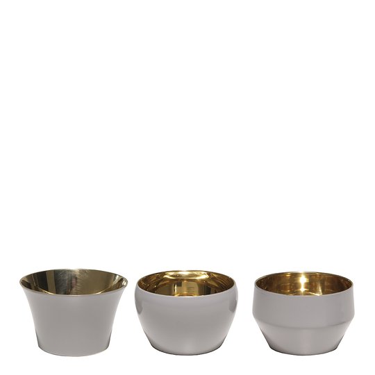 Skultuna - Kin Ljuslykta 3-pack Grå