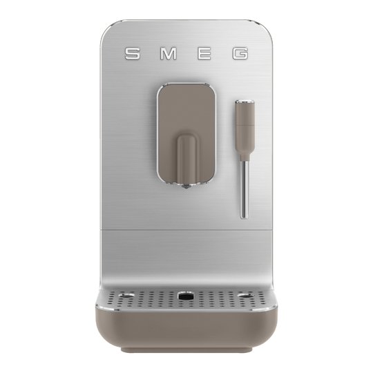 Smeg - 50's Style Helautomatisk Kaffemaskin Mjölkskummare Taupe