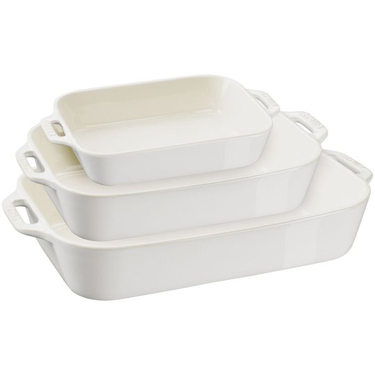 Staub Ugnsfast fat 3 st. vit
