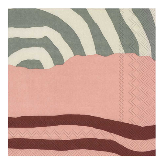 Marimekko - Servett Vuosirenkaat 33x33 cm Beige, grön, rosa