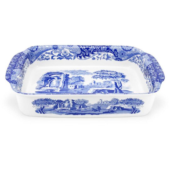 Spode Blue Italian Gratängform 30 x 38 cm