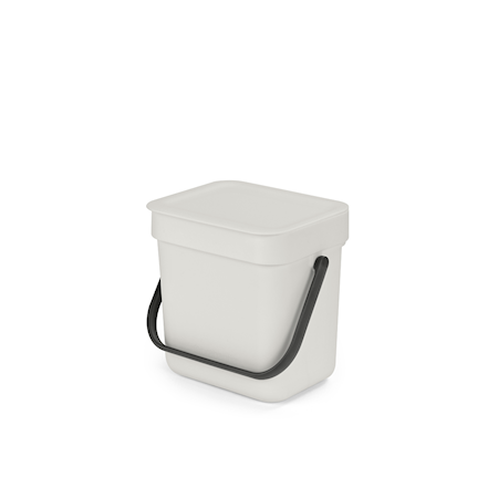 Avfallshink Sort & Go 3L, Ljusgrå