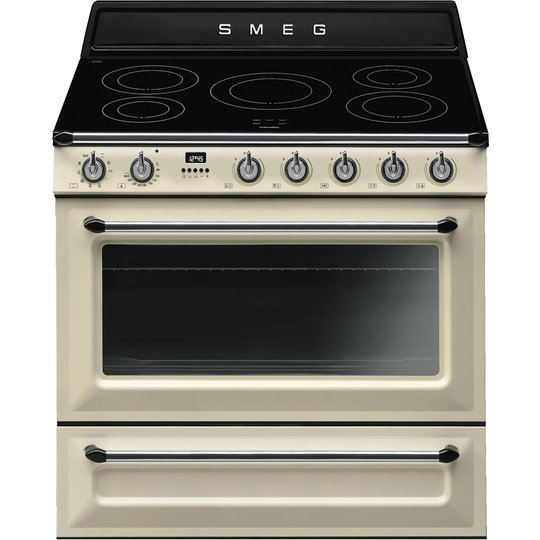Smeg 90 cm Victoria Multifunktionsugn med Induktionshäll, Svart