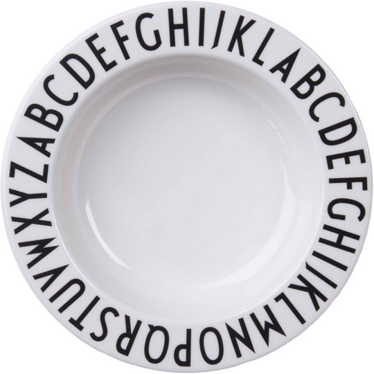Design Letters Melamin Djup tallrik Vit
