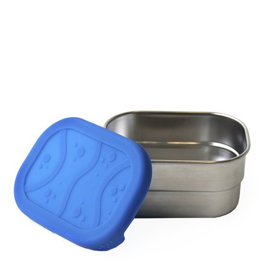 ECOlunchbox - Eco Splash Pod Snacksburk Rektangulär Blå
