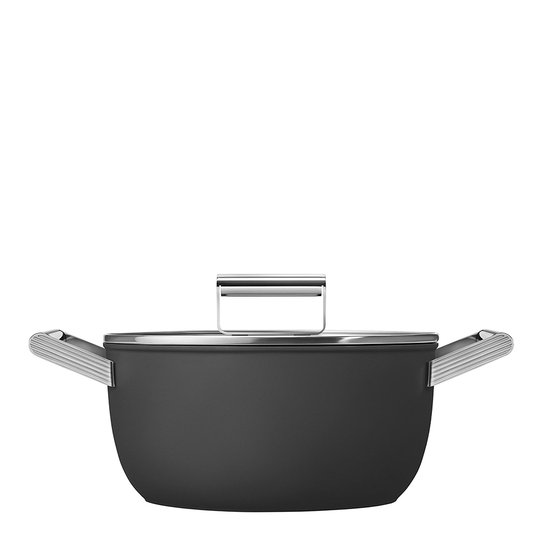 Smeg - 50's Style Kastrull Lock 24 cm Svart