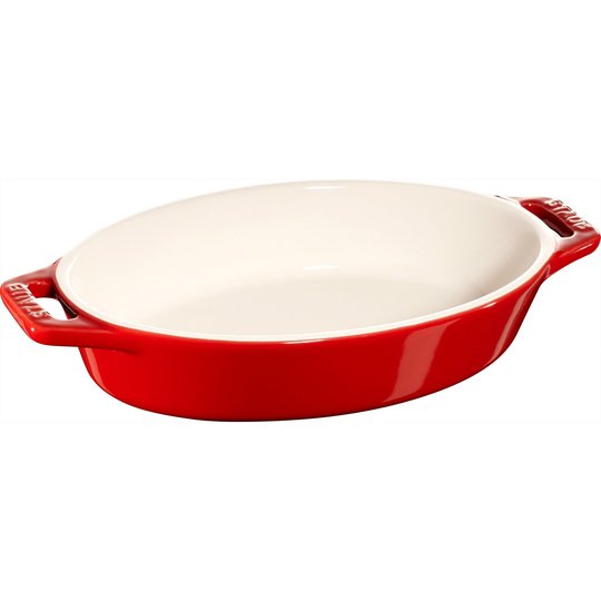 Staub Oval Form 17 cm, Röd