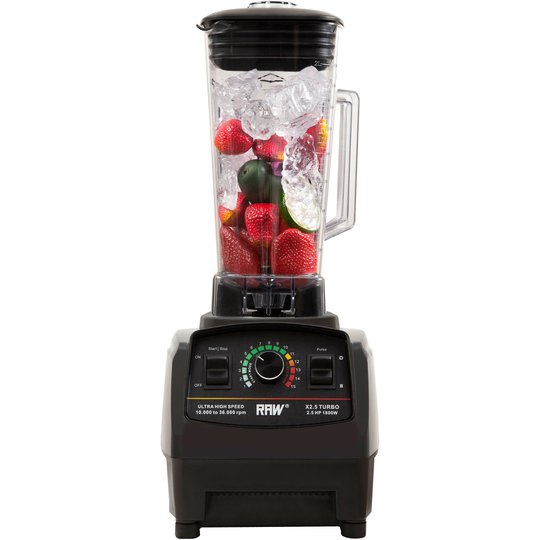 Raw Raw Raw Blender Turbo, Slowstart, 2,5 HK, 2, svart