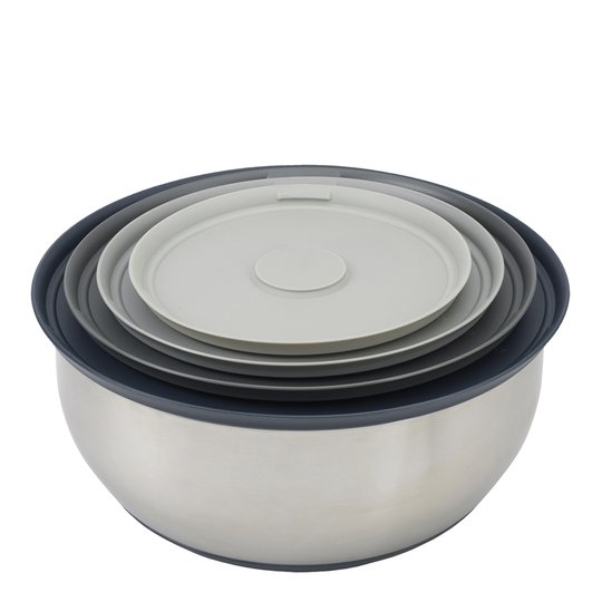 Joseph Joseph - Prep 100 Skålset med lock 4-pack Rostfri